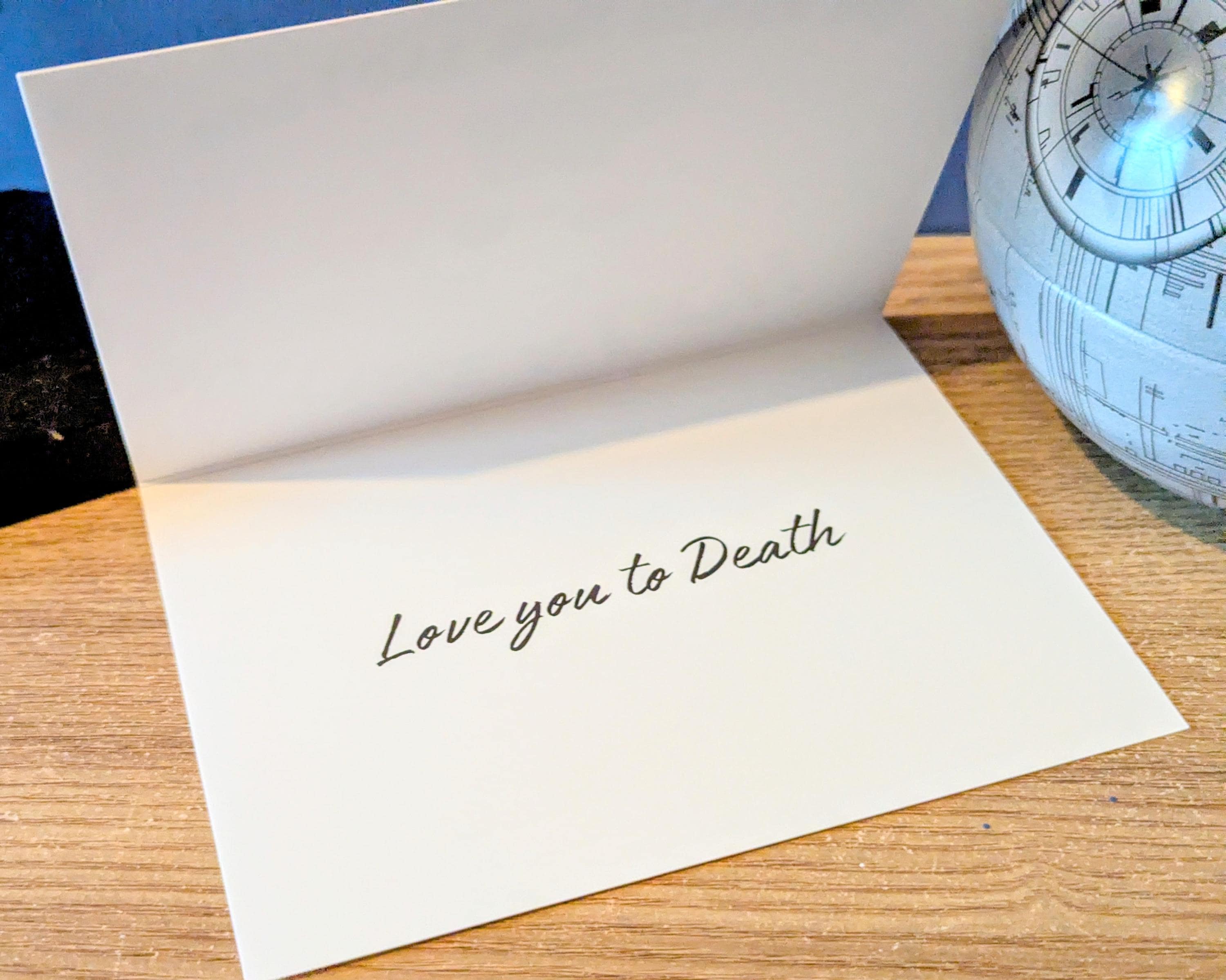 Dungeons and Dragons Monster - Cute Lich Valentine's, Birthday, Greetings Cards, Nerdy, D&D, Dark Humor, Funny Puns, TTRPG folding card.