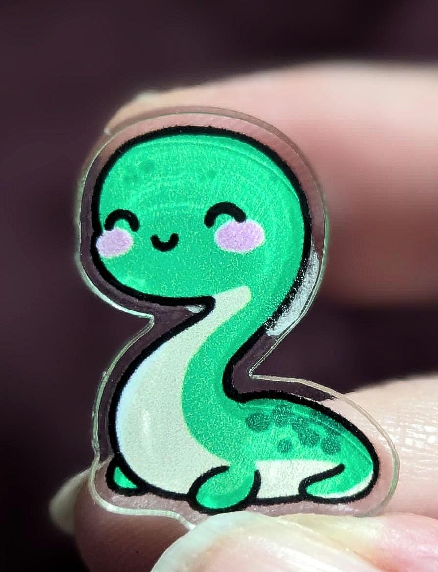 Cute Cryptids I Believe Acrylic Pins, Loch Ness Monster, Mothman, Yeti, Gray alien, Lapel / Brooch / Badge Pin Set / Accessories