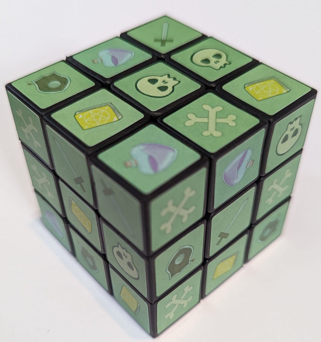 Gelatinous cube rubiks cube toy puzzle d&d monster gamer TTRPG gift (goo ooze blob) Goobiks Cube speed cube stickers, DIY DnD present