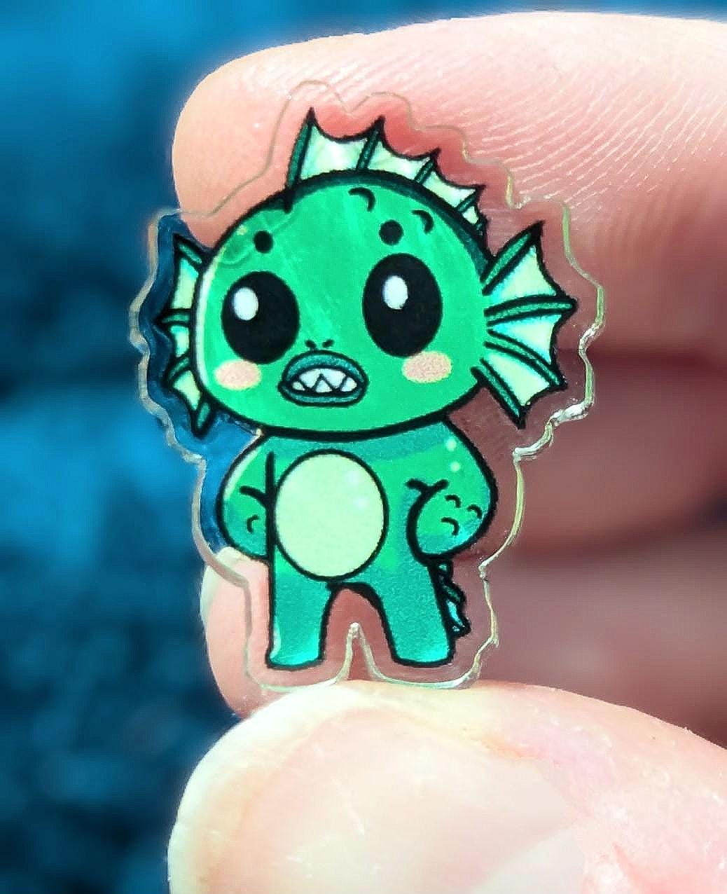 Elder God, Lovecraftian Creatures, Acrylic pins, Hastur, Fishman, Shoggoth, Black Goat Lapel / Brooch / Badge Pin Set / Accessories