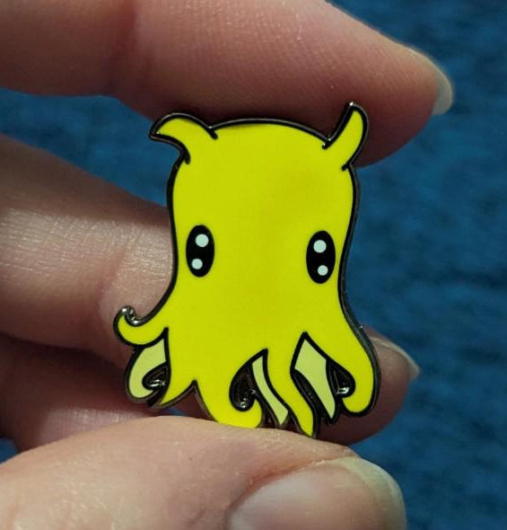 Cute Ocean Critters - enamel or acrylic pins flapjack octopus, pink axolotl, umbrella squid, lapel / brooch/ badge marine creature'sgift
