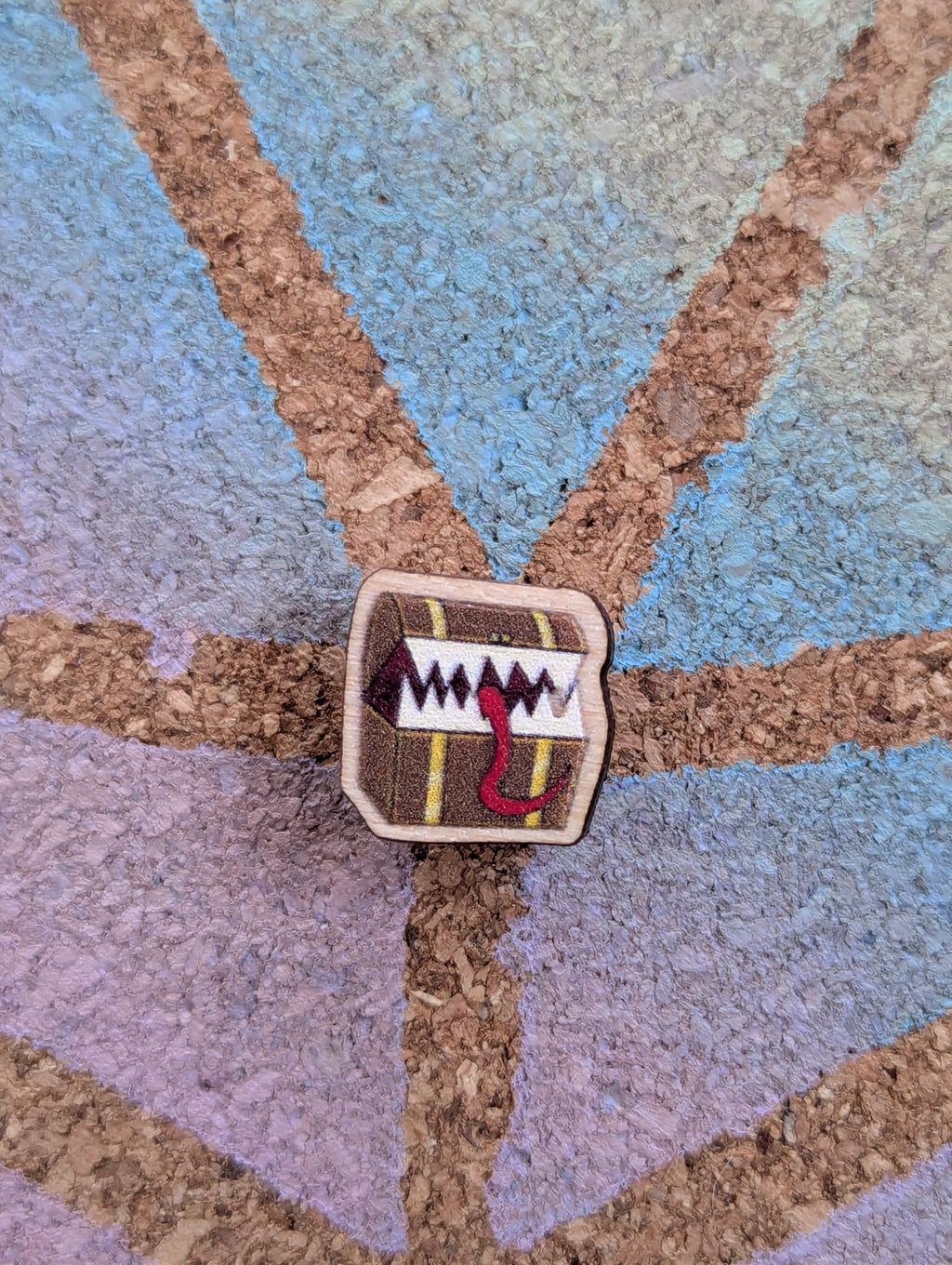 Mini Mimic treasure chest, Gelatinous Cube & Healing Potion wooden pins, dungeons and dragons monster D&D lapel pin/ brooch/ badge nerdy gift for DnD players, Steve the mimic