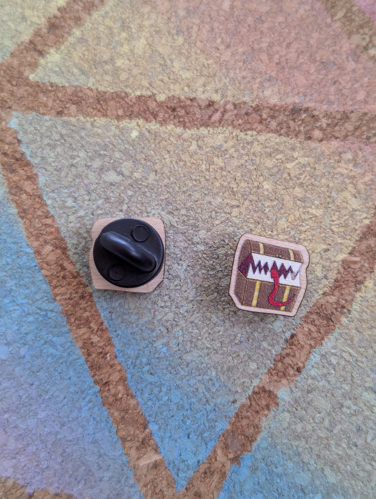 Mini Mimic treasure chest, Gelatinous Cube & Healing Potion wooden pins, dungeons and dragons monster D&D lapel pin/ brooch/ badge nerdy gift for DnD players, Steve the mimic