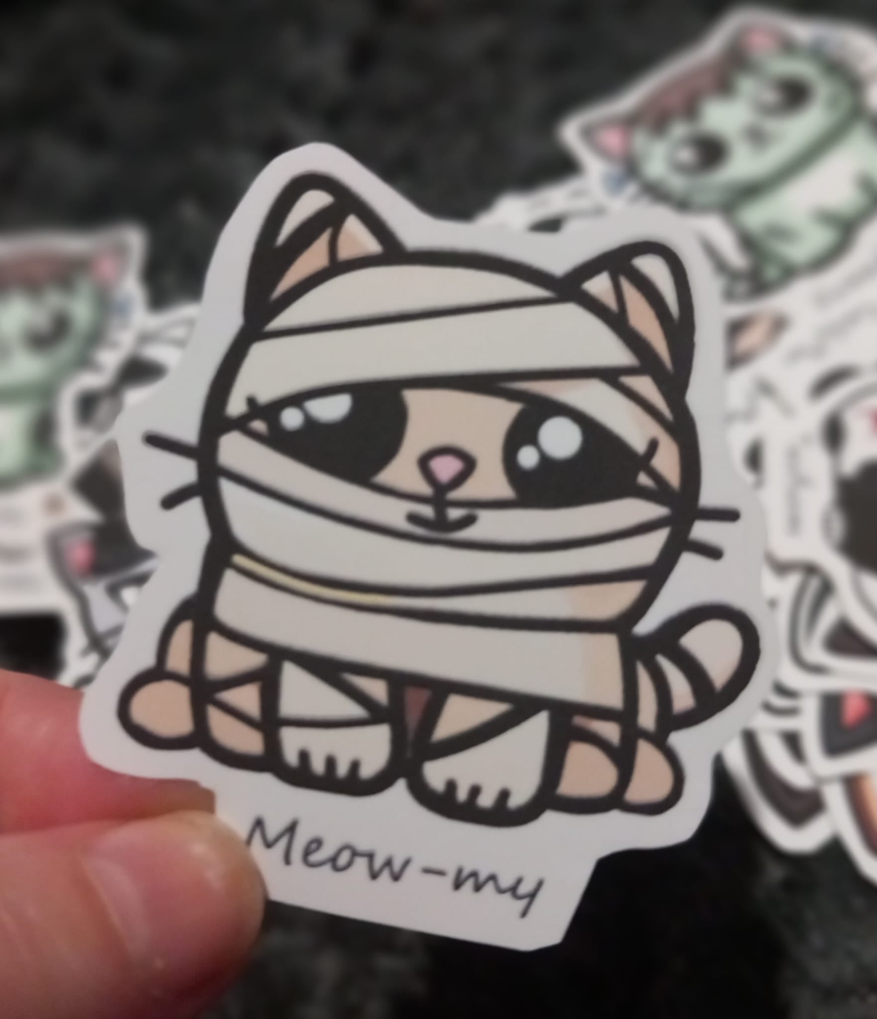 Vinyl Halloween Stickers, Universal Classis Monsters Cats / Horror Creature Feature Pack of 6 Dr. Jekyll & Mr. Hyde, Invisible Man, Dracula & more
