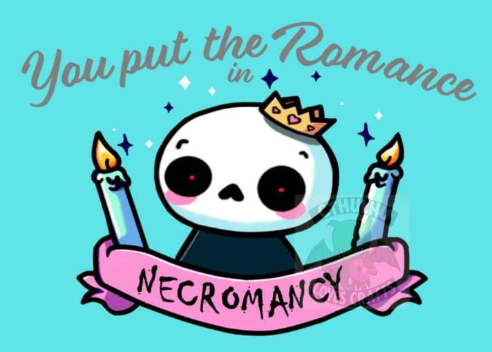 Dungeons and Dragons Monster - Cute Lich Valentine's, Birthday, Greetings Cards, Nerdy, D&D, Dark Humor, Funny Puns, TTRPG folding card.