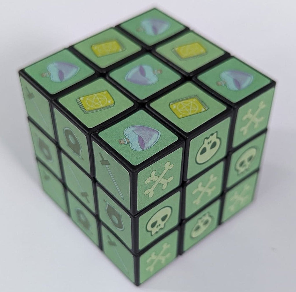 Gelatinous cube rubiks cube toy puzzle d&d monster gamer TTRPG gift (goo ooze blob) Goobiks Cube speed cube stickers, DIY DnD present