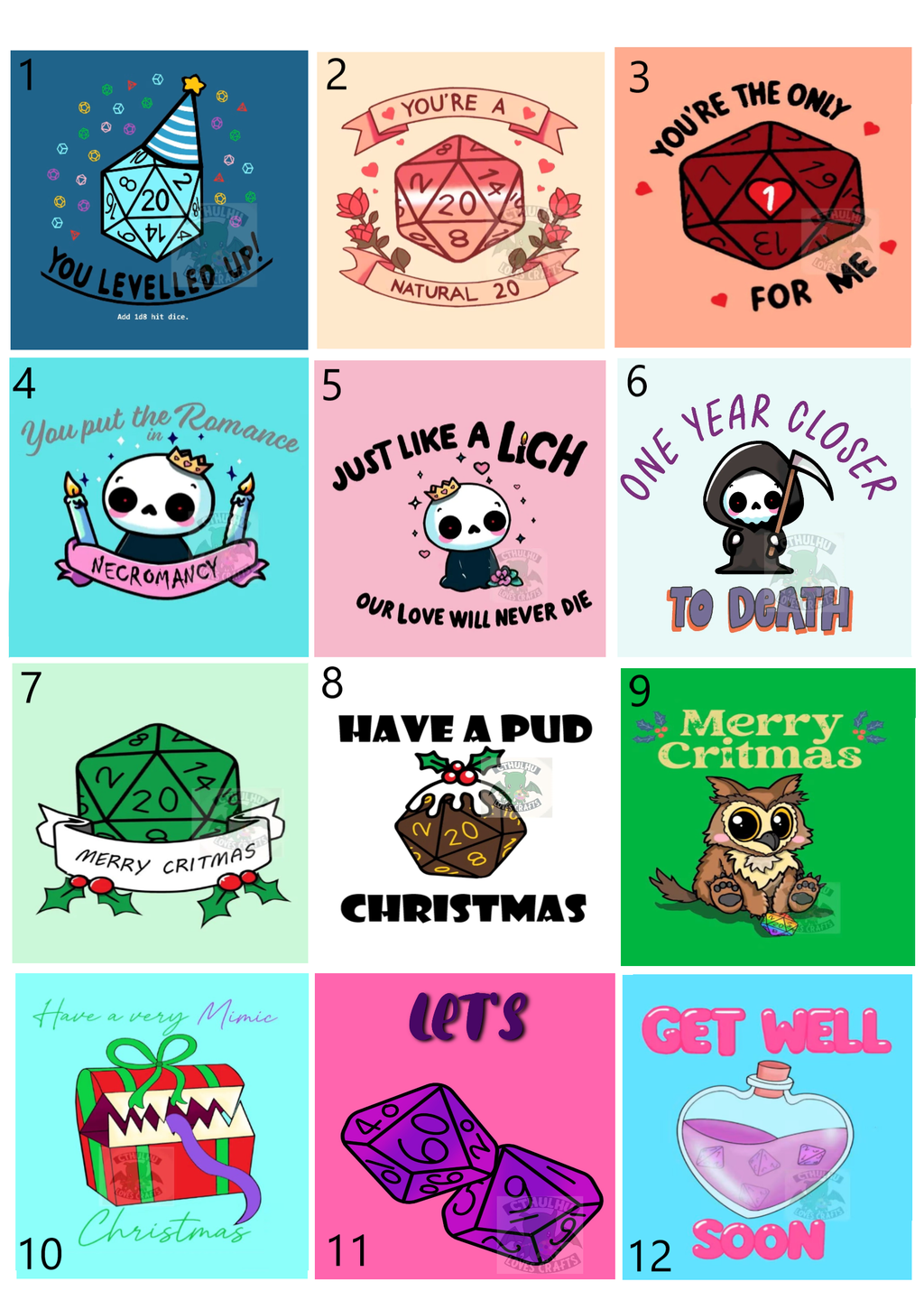 Digital Downloadable File D20 Dice DND Birthday, Valentines & Christmas Cards A4, Nerdy Greetings Card Natural 20 / Dungeons and Dragons / Critical success/fail.