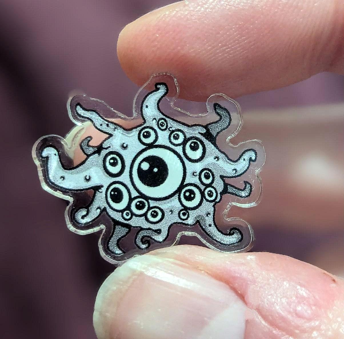 Elder God, Lovecraftian Creatures, Acrylic pins, Hastur, Fishman, Shoggoth, Black Goat Lapel / Brooch / Badge Pin Set / Accessories