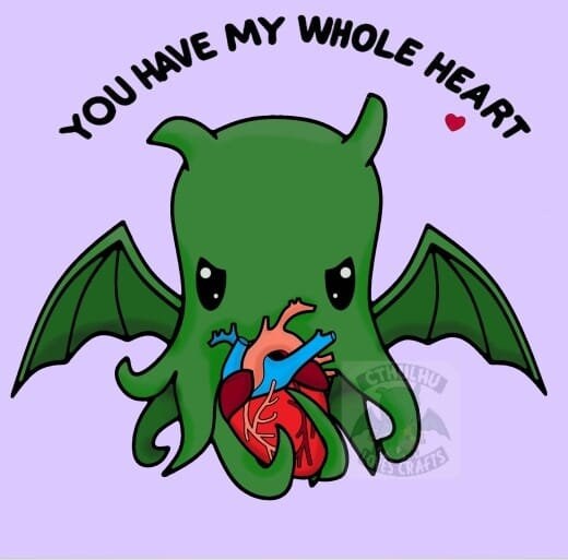 Digital Downloadable File Cute Cthulhu Elder Gods Birthday / Valentines / Christmas/ Anniversary Cards A4, with Kraken/ship, Great Old One, Hastur, Shoggoth Nerdy Greeting Cards H.P. Lovecraft Mythos / Call of Cthulhu