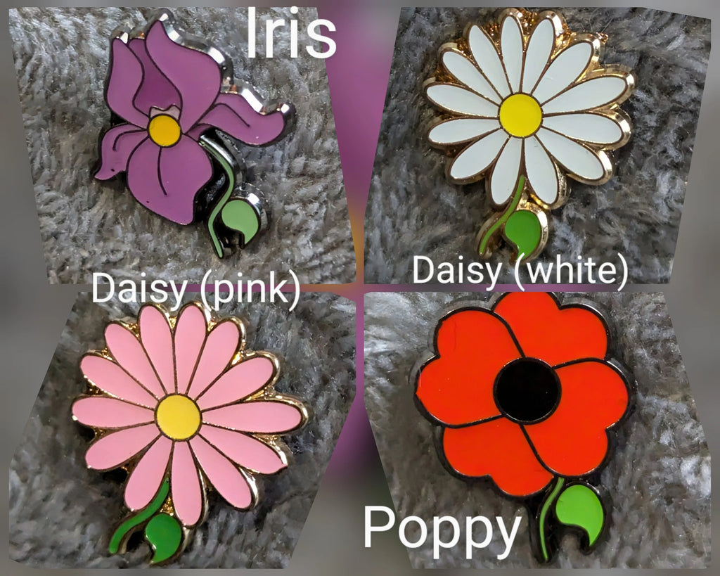 Bee & Flower hidden semi-colon mental health enamel pins, Cute honeybee with flowers lapel, badges, soft enamel with epoxy coating