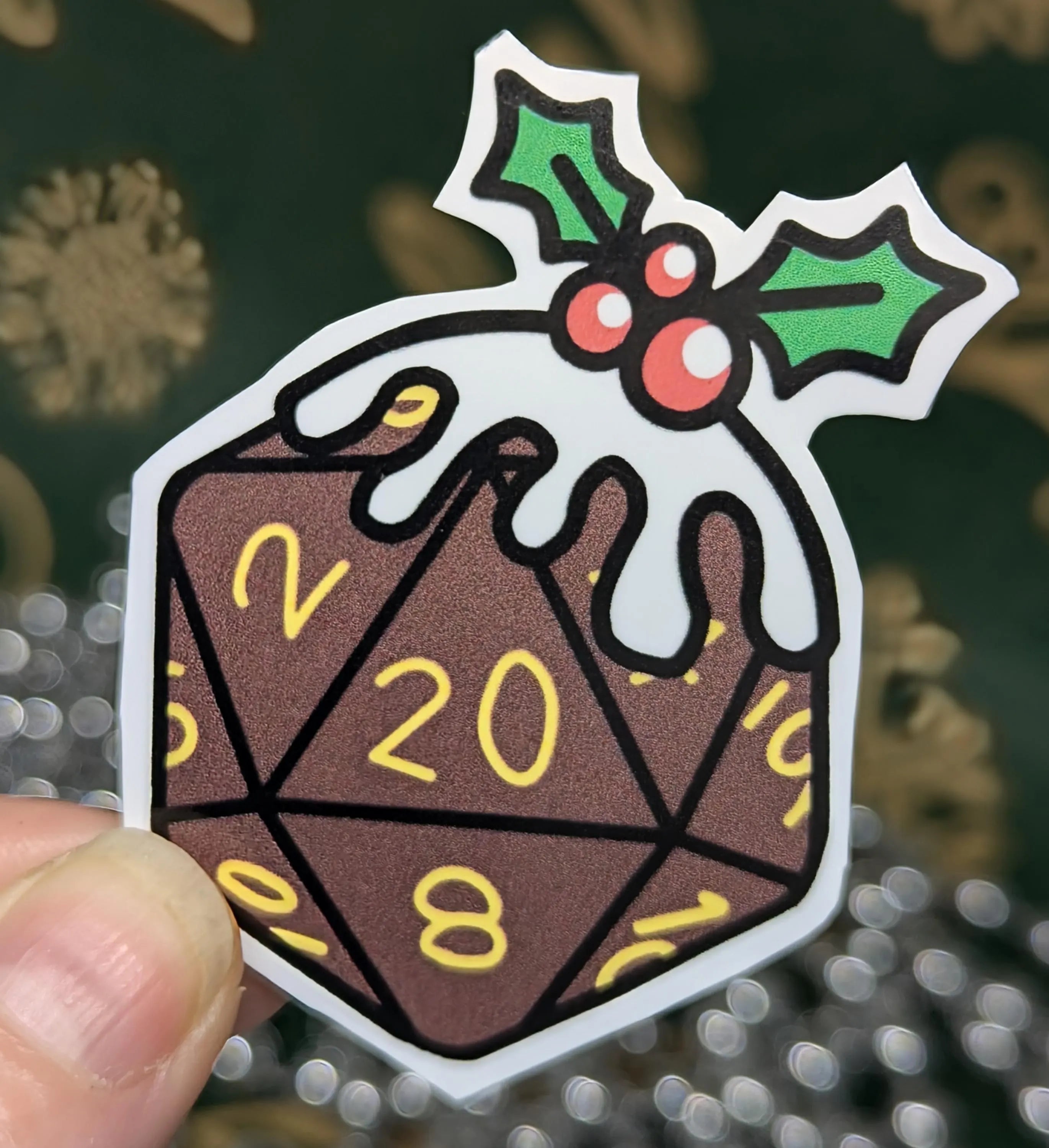 Vinyl Christmas Stickers, Dungeons and Dragons, DND, D&D, RPG, Cthulhu, COC or Cryptid Xmas Festive Sticker Packs.