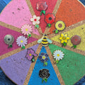 Bee & Flower hidden semi-colon mental health enamel pins, Cute honeybee with flowers lapel, badges, soft enamel with epoxy coating