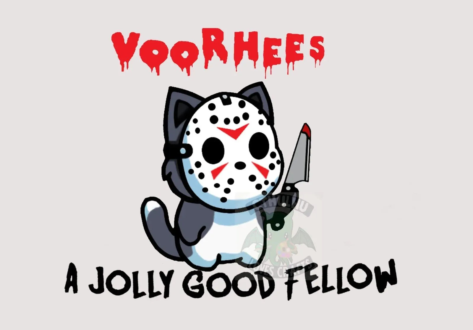 Digital Downloadable File Creature Feature -  Cryptid - Yeti, Mothman & Nessie &  Slasher Cats Horror Killers/ Villains - Valentines / Christmas & Birthday Cards A4,